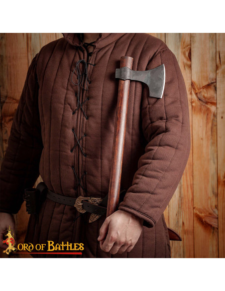 Machado de aço Viking com bainha de...