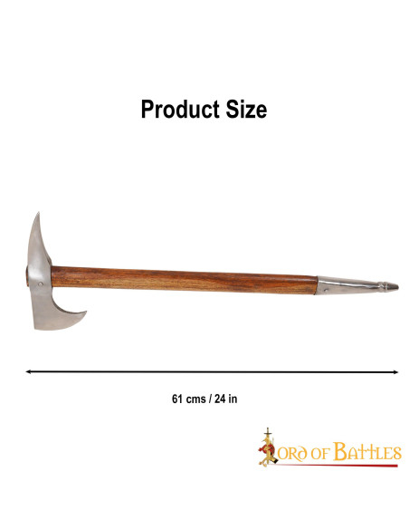 Machado medieval de aço carbono,...