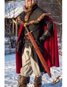 Bainha com cinto para espadas, marrom 2