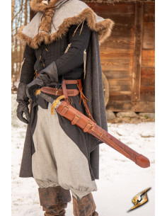 Bainha ajustável para espadas em marrom (75-96 cm.)