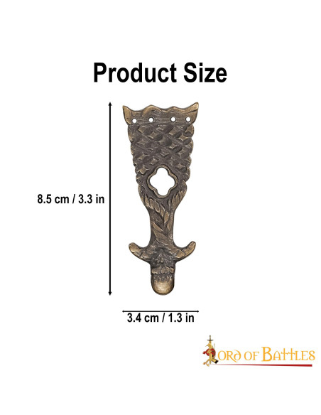 Ponta de cinto de latão medieval...