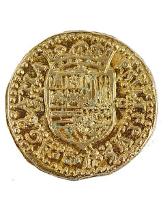 Moeda de ouro de 2 Escudos, 3 cms.
