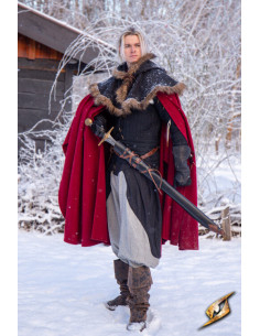 Bainha com cinto para espadas em couro sintético,...