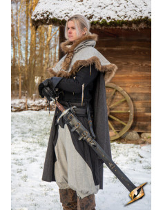 Bainha ajustável para espadas em couro sintético preto... 2