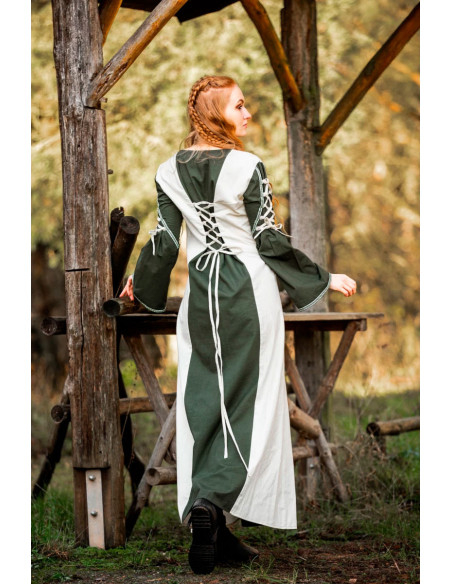 Vestido medieval modelo Amalia, verde...