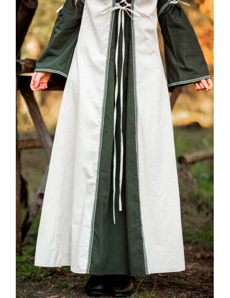 Vestido medieval modelo Amalia, verde...