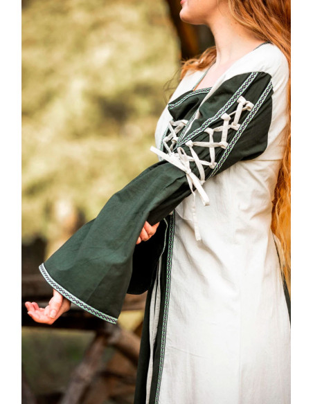 Vestido medieval modelo Amalia, verde...