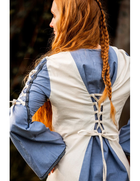 Vestido medieval modelo Amalia, azul...