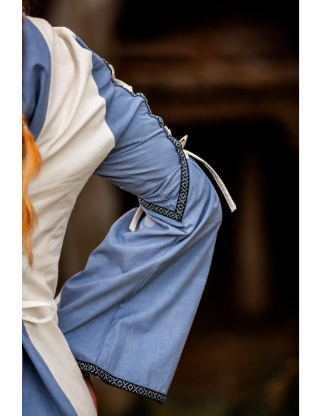 Vestido medieval modelo Amalia, azul...