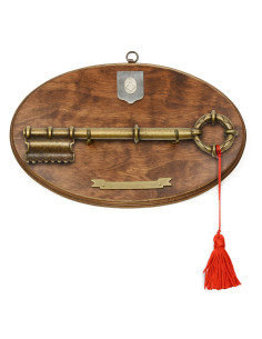 Panóplia com chave da porta santa (29x18 cm.)