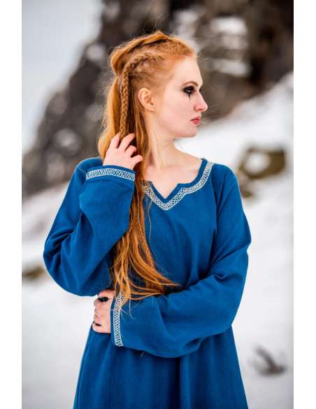 Vestido viking de algodão modelo...