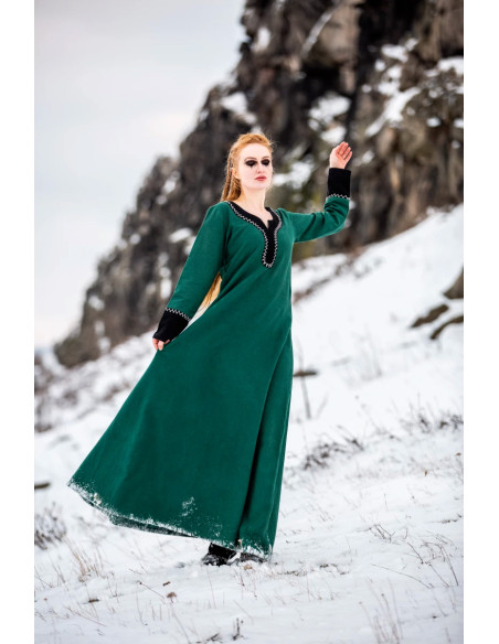 Vestido longo Viking Freya, verde