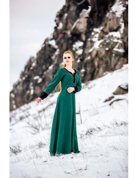 Vestido longo Viking Freya, verde