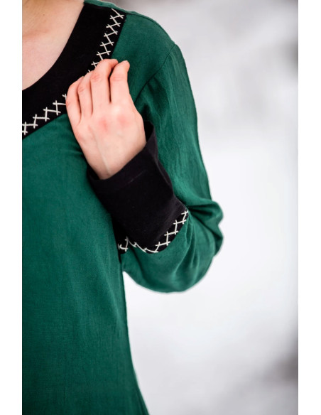 Vestido longo Viking Freya, verde