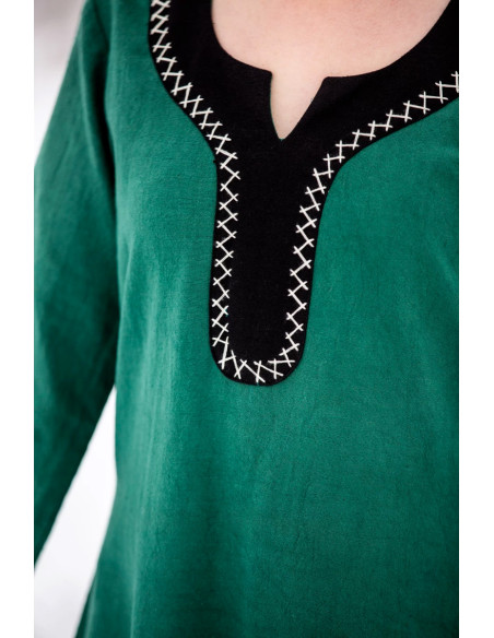 Vestido longo Viking Freya, verde