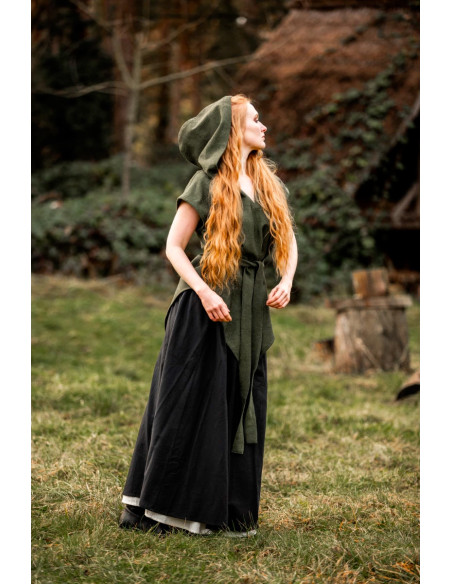 Túnica verde de arqueiro medieval,...