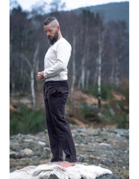 Calça medieval modelo Hermann, marrom...