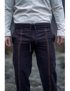 Calça medieval modelo Hermann, marrom escuro