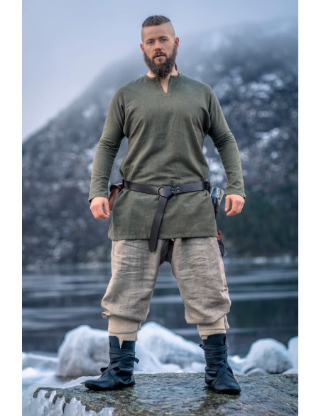 Túnica de linho Viking modelo Ragnar,...