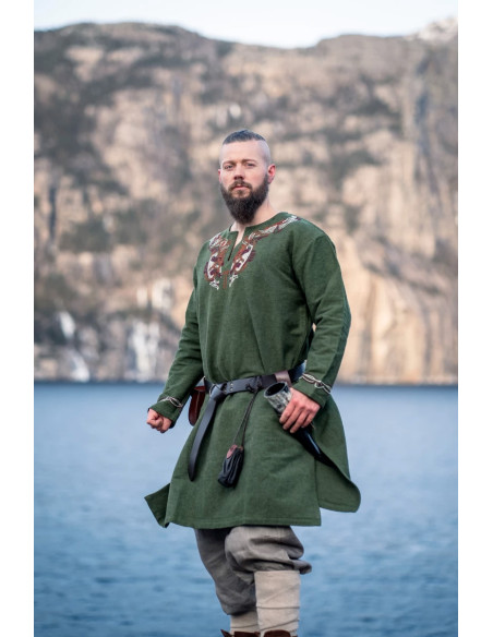 Túnica Snorri Viking com bordado à...