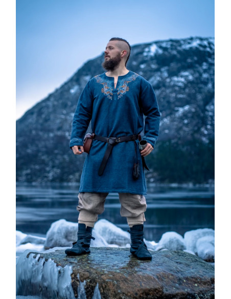 Túnica Snorri Viking com bordado à...