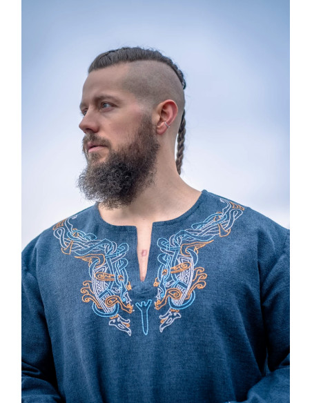 Túnica Snorri Viking com bordado à...