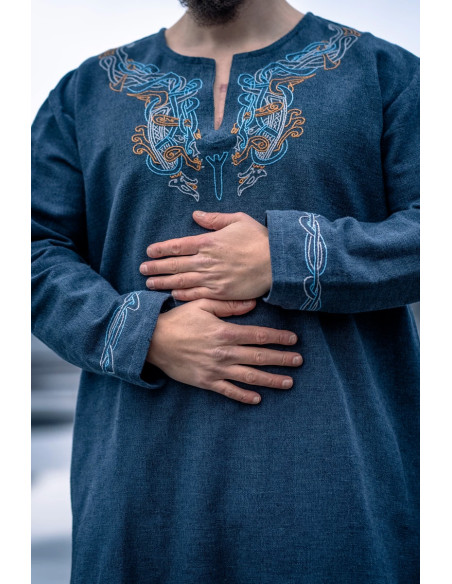 Túnica Snorri Viking com bordado à...