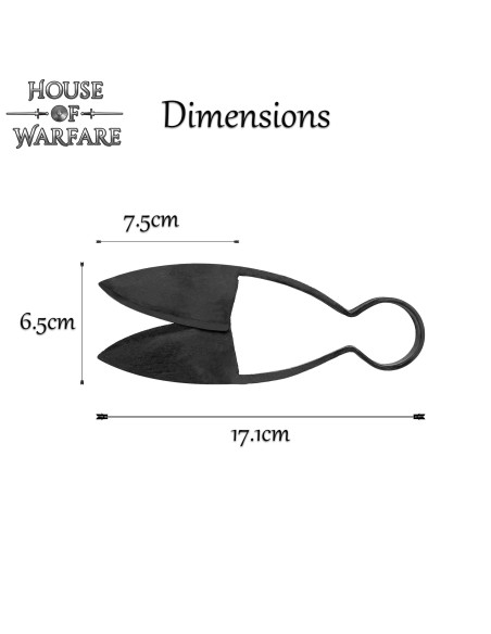 Tesoura Viking com bainha de couro...
