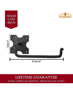 Porta-rolos de papel higiênico medieval em ferro forjado 2