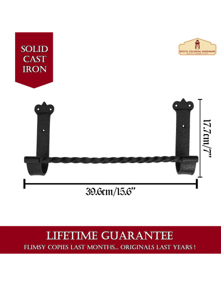 Toalheiro medieval rústico em ferro...