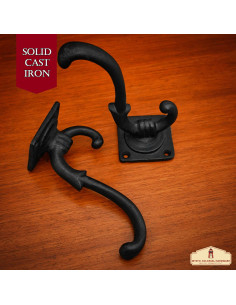 Conjunto de 2 suportes de parede em ferro forjado para... 2