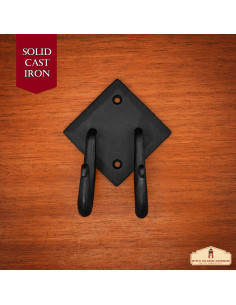 Suporte de ferro forjado com espiral dupla para pendurar 2