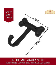 Conjunto de 2 suportes de parede, tipo osso, ferro... 2