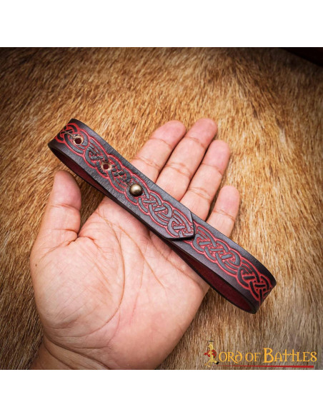 Pulseira ajustável de nós celtas -...