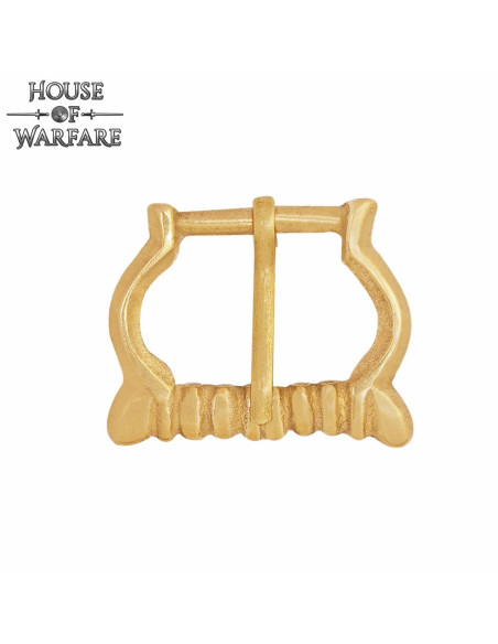 Pequena fivela medieval de latão para...