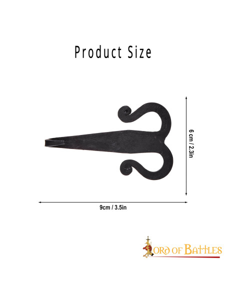 Fivela de gancho de ferro medieval...