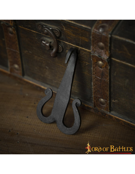 Fivela de gancho de ferro medieval...