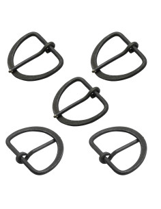 Conjunto de 5 fivelas medievais de ferro forjado à mão da... 2