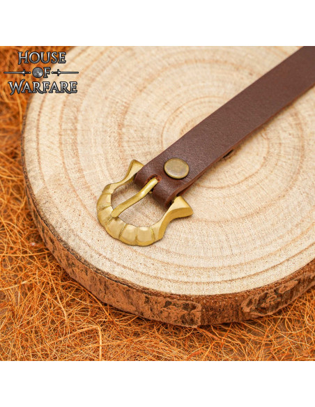 Fivela de armadura de latão medieval...