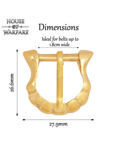 Fivela de armadura de latão medieval...