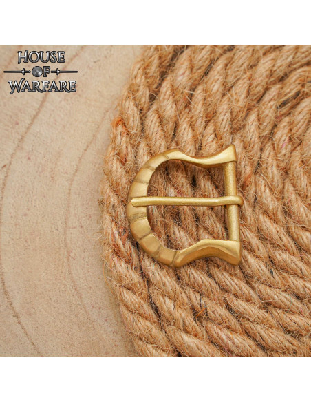 Fivela de armadura de latão medieval...