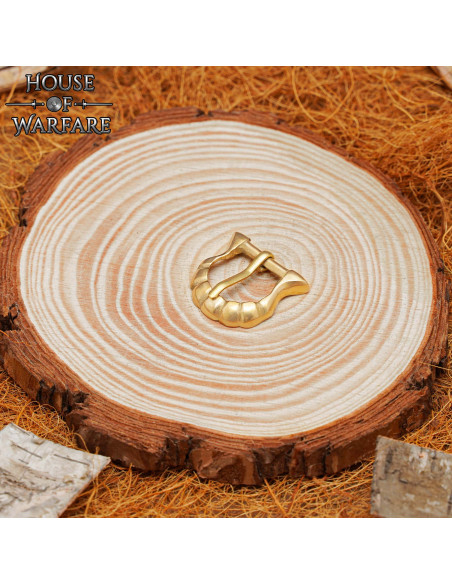 Fivela de armadura de latão medieval...