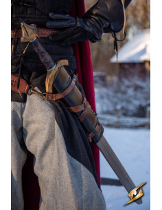 Baldric espada LARP, couro sintético 2