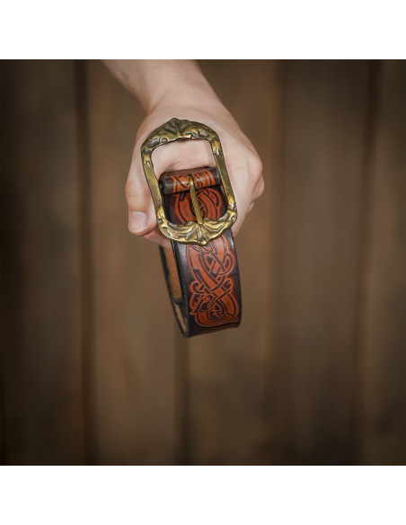 Fivela medieval em latão antigo com...