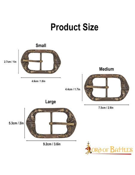 Conjunto de 3 fivelas medievais em...