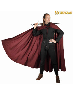 Capa infantil de cavaleiro medieval aventureiro, tela marrom