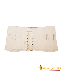 Cinto medieval acolchoado modelo Lendenier, cor bege 2