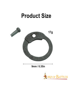 Anéis de cota de malha plana com rebites, acabamento... 2