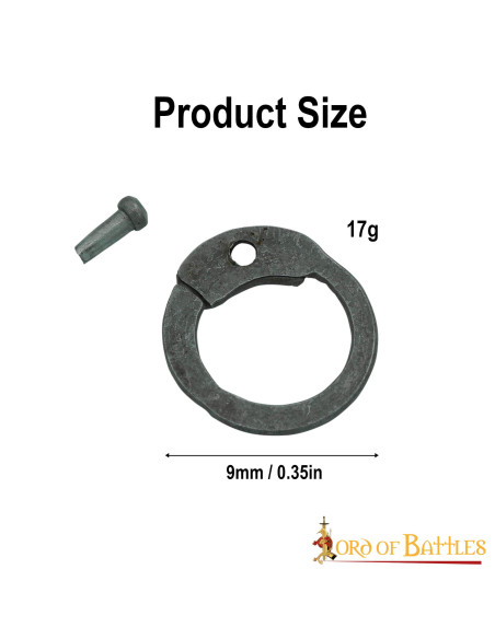 Anéis de cota de malha plana com...