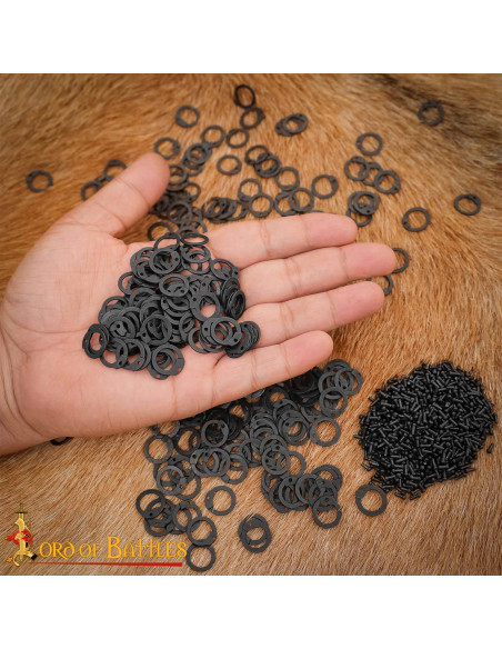 Anéis de cota de malha plana com...